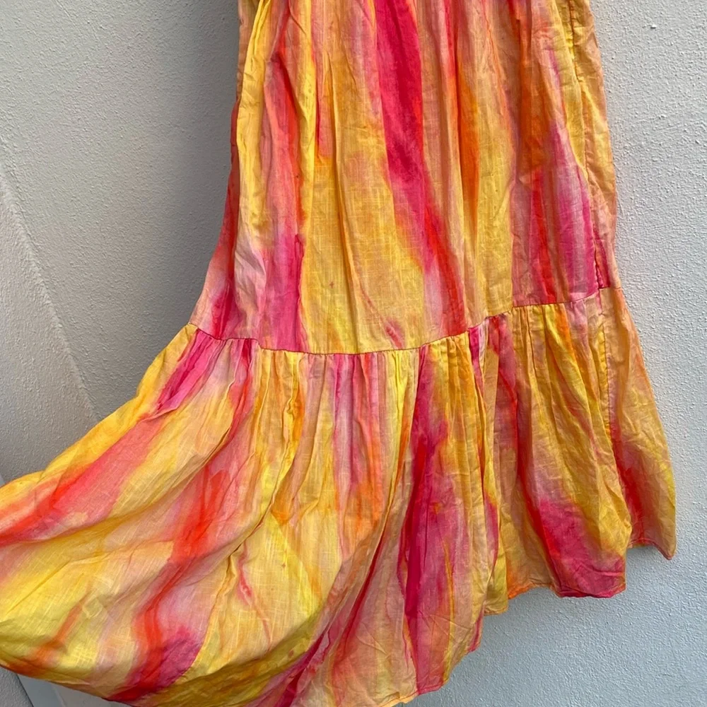 Anthropologie The Peregrine Midi Dress Pink Orange Maxi Size XS - Picture 15 of 16